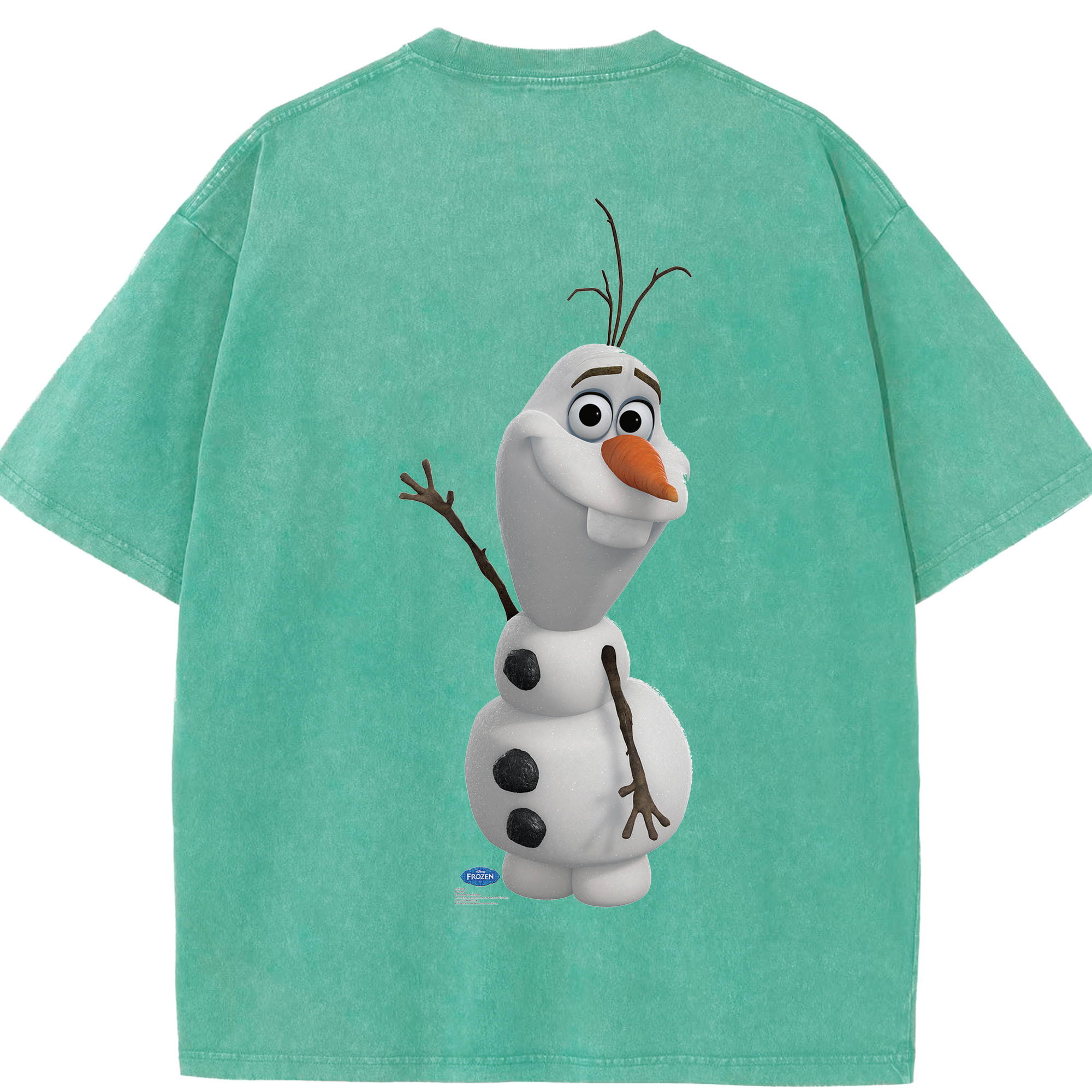 （画像用） アナと雪の女王 アンナ エルサ Frozen Anna Elsa 綿100% ヴィンテージ風 半袖Tシャツ（背面プリント）